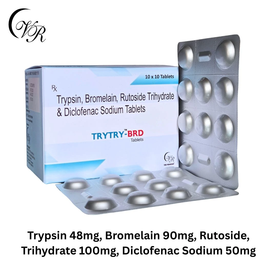 Trypsin, Bromelain, Rutoside Trihydrate and Diclofenac Sodium Tablets