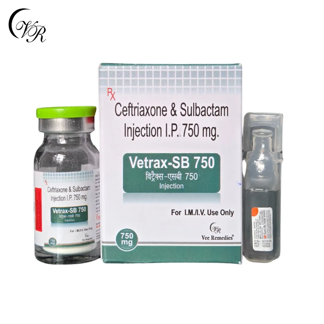 Ceftriaxone Sodium 500mg and Sulbactam Sodium 250mg Injection